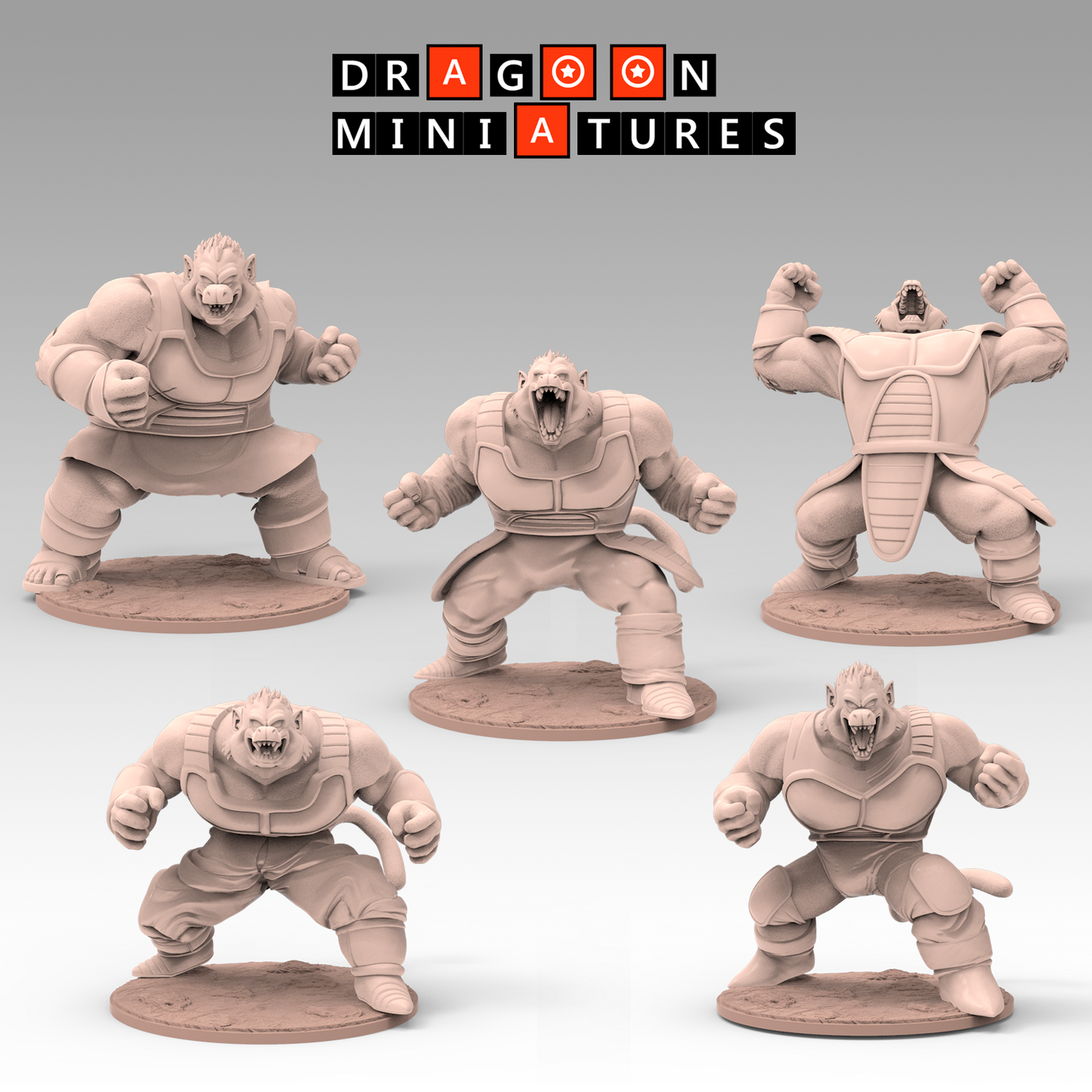 2023.01 Dragoon Miniatures January 2023 Bonus Release: Bardock Team's Ozaru Form