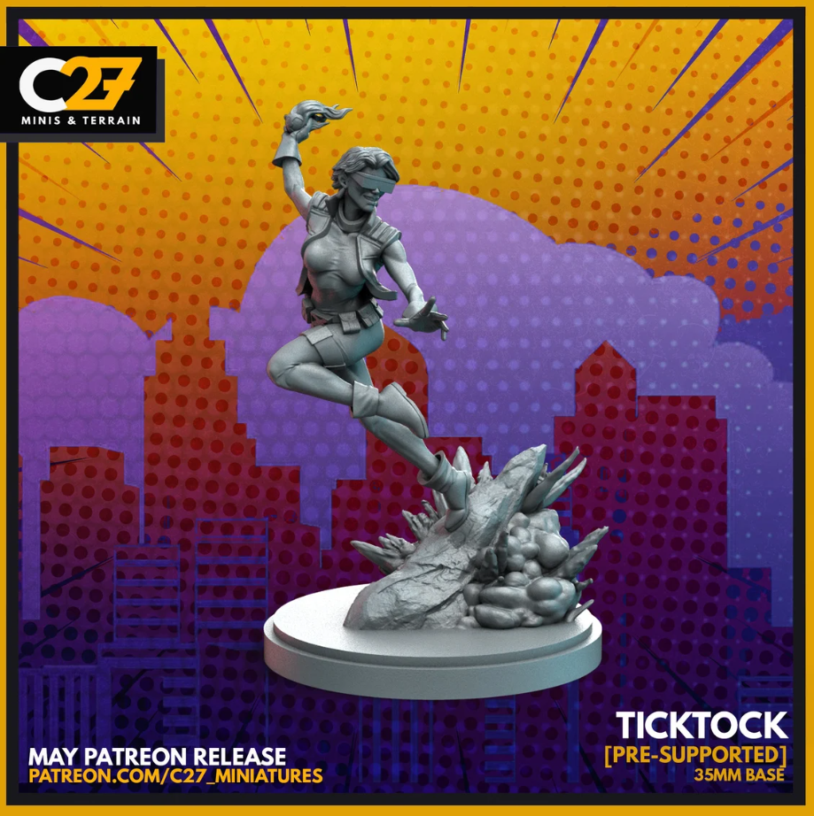 C27 Minis & Terrain May 2022 Release: Black Bolt, Blink, Boom-Boom, Cosmo, Domino (Deadpool 2), Jessica Jones, Mister Fantastic, Namor, Sauron, Snowbird, Star Lord, Taskmaster, Thor - Jane Foster, Venom