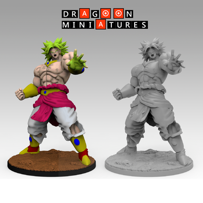 2023.10 Broly's Sagas: Resin 3D Printed Miniatures Set - Bio Broly, Broly Base, Broly Legendary, Broly Restricted, Broly Super Saiyan, King Vegeta, Paragus - Dragoon Miniatures