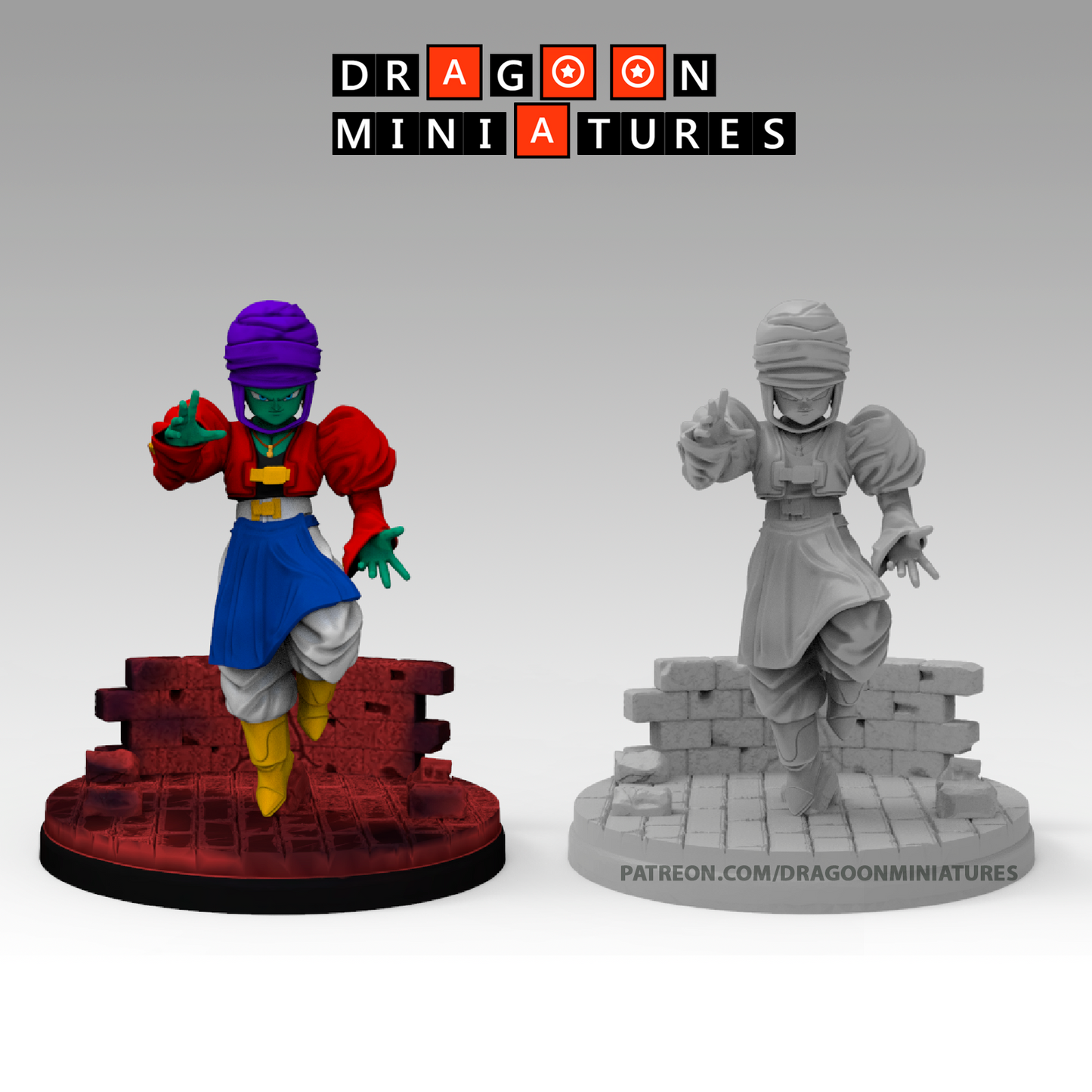 2023.11 Bojack's Movie: Resin 3D Printed Miniatures Set - Bases, Bidou, Bojack, Bujin, Gohan SSJ 1, Gohan SSJ 2, Gokua, Super Bojack, Super Gokua, Trunks, Zangya - Dragoon Miniatures