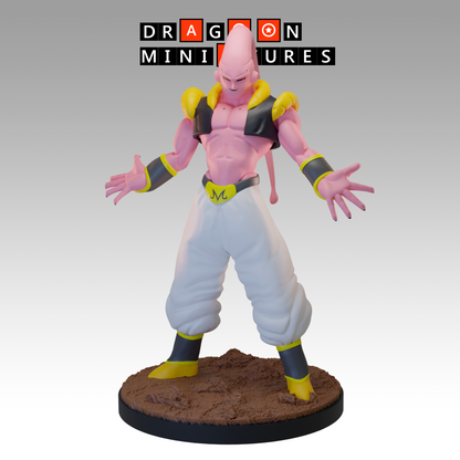 2024.02 Buu Saga 3: Resin 3D Printed Miniatures Set - Buu Gotenks, Buu Piccolo, Goku SS2, Gotenks 3, Gotenks Base, Super Buu, Super Gotenks, Vegeta Majin - Dragoon Miniatures