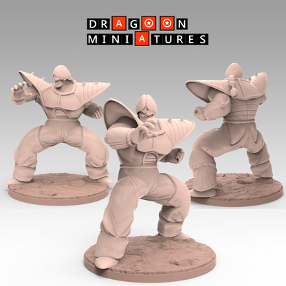 2022.11 Turles Crusher Corps: Resin 3D Printed Miniatures Set - Crusher Corps, Amond, Cacao, Diaz, Lakasei, Rasin, Turles - Dragoon Miniatures