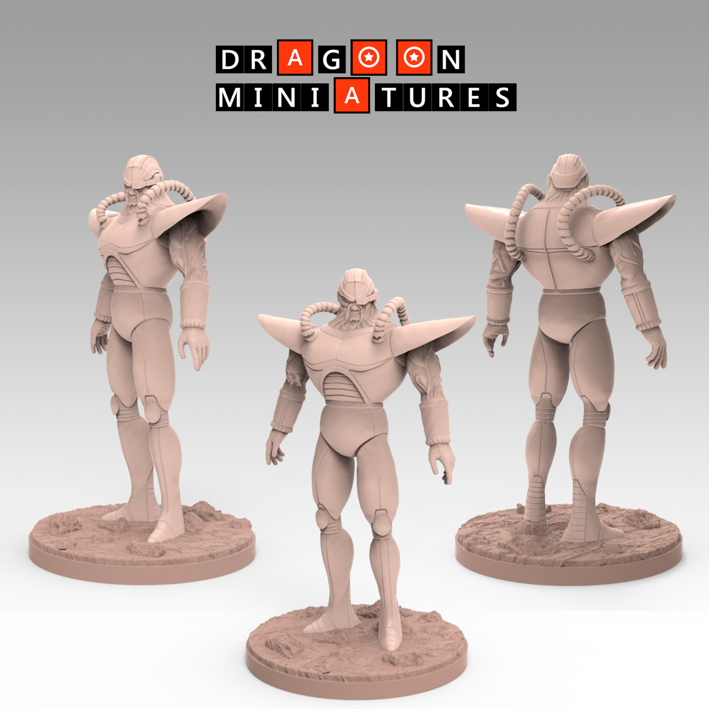 2022.11 Turles Crusher Corps: Resin 3D Printed Miniatures Set - Crusher Corps, Amond, Cacao, Diaz, Lakasei, Rasin, Turles - Dragoon Miniatures