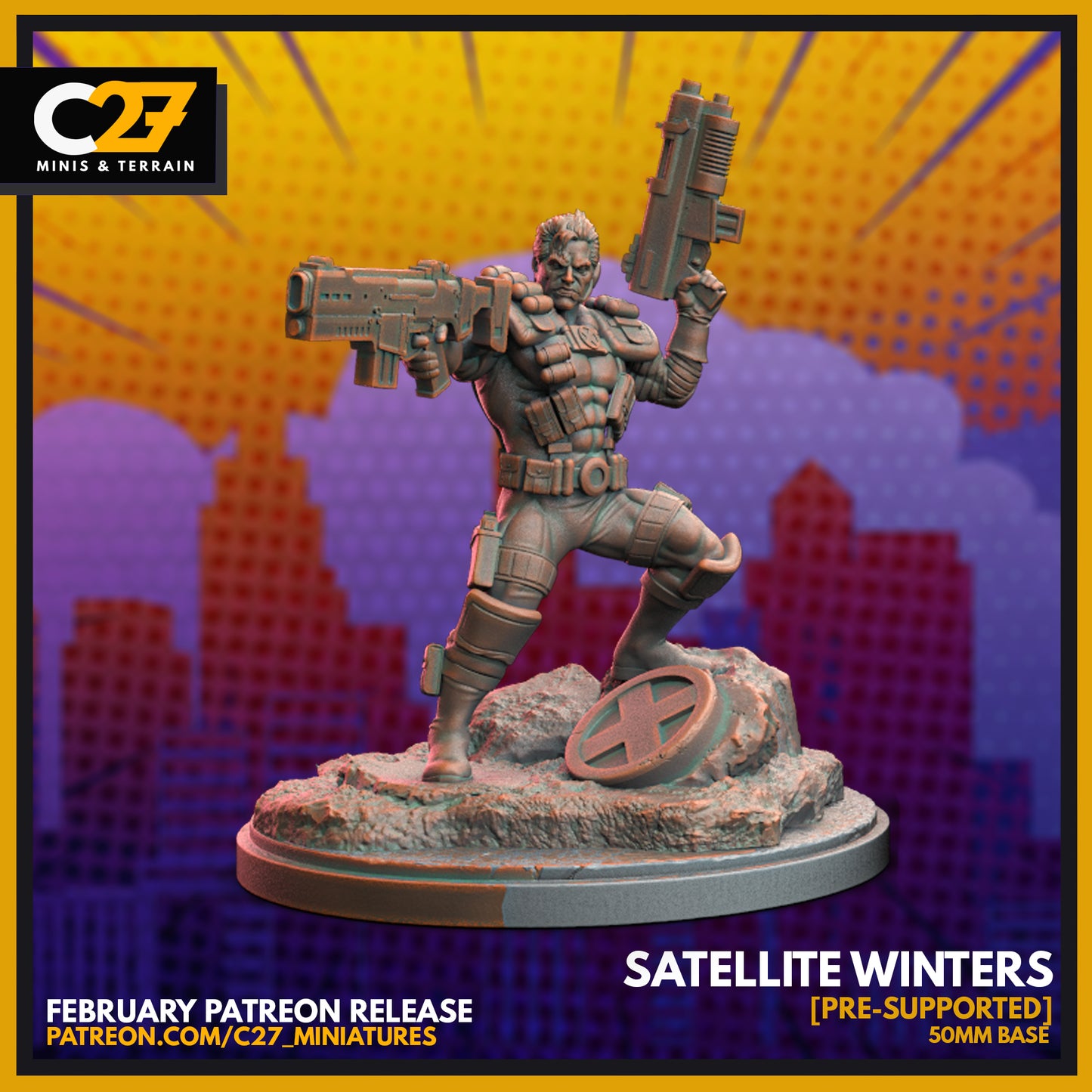 C27 Minis & Terrain February 2022 Release: AIM Goons, Blade, Cable, Penny Parker and SPIIder, Puck, Sandman, Scarlet Spider, Scarlet Witch (Crimson Sorceress), Scarlet Witch (Scarlet Sitcom), Spiral, Strong Guy, Vulture