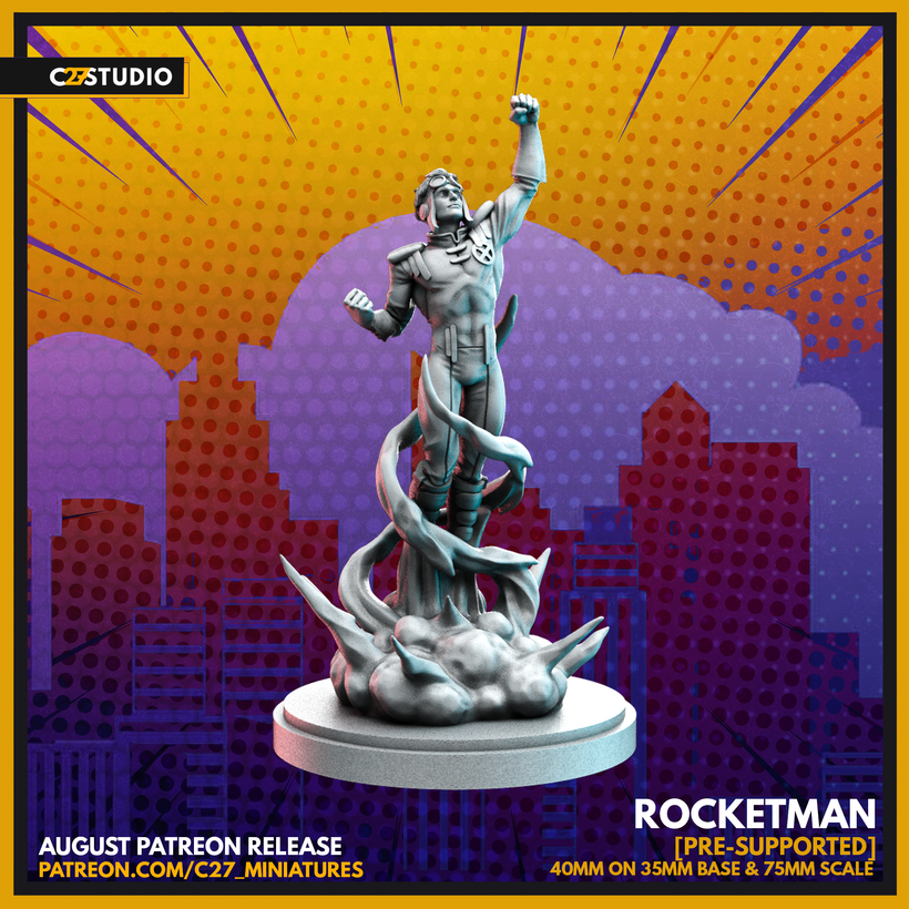 C27 Minis & Terrain August 2022 Release: Cannonball, Daredevil, Ghost Spider, Groot, Human Torch, Longshot, Marinna, Pizza Poppa, Starlight, Stryfe, War Machine