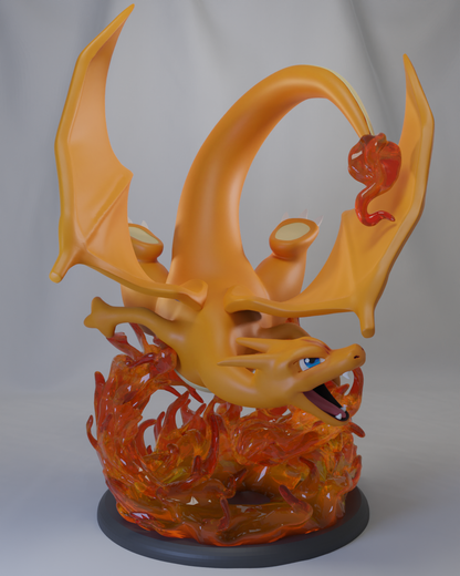 🔥 Poke Crisis Miniatures – Flame Drake Evolution - Charizard, Charmaleon, Charmander