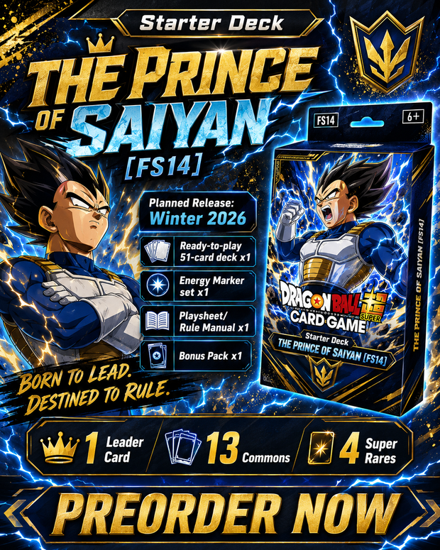 Dragon Ball Super: Fusion World: Mazo de Inicio 14: EL PRÍNCIPE DE LOS SAIYAN [FS14]