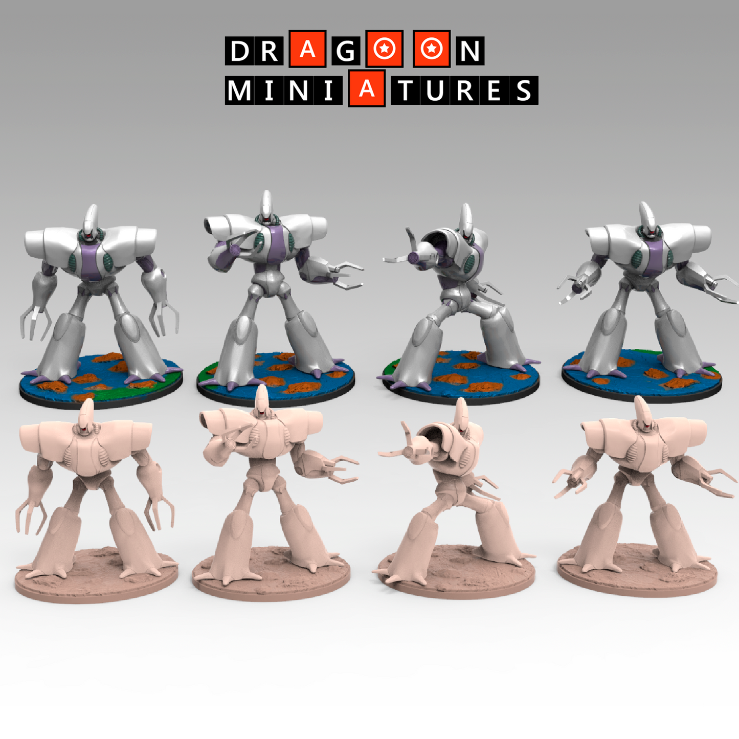 2023.04 Cooler's Saga: Resin 3D Printed Miniatures Set - Cooler, Core Cooler, Cyclops Droids, Hulk, Mayonnaise, Metal Cooler, Salsa, Super Cooler - Dragoon Miniatures