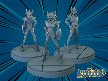 Hardcore Miniatures March 2023 Release: Aries Mū, Bonyu, Yuga Aoyama, Cygnus Hyoga, Dragon Shiryū, Gamma 1, Gamma 2, Gemini Saga, Camie Utsushimi, Mei Hatsume, North Kai, Real Steal, Red Riot, Sagittarius Aiolos, Saiyaman