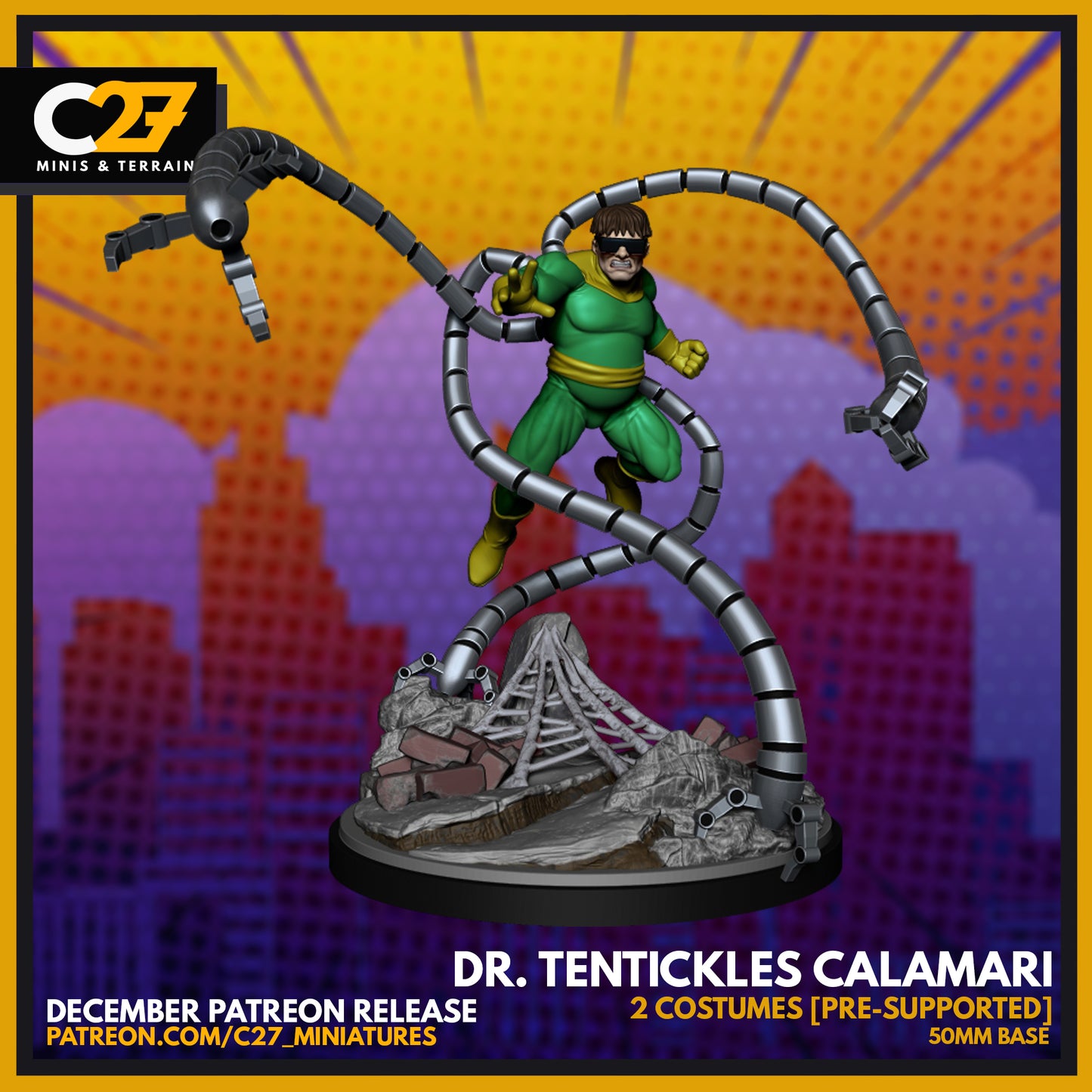 C27 Minis & Terrain December 2021 Release: Legendary Marvel Collection – Black Cat, Dark Phoenix, Dazzler, Doctor Octopus, Polaris, Quicksilver, Rhino, Sabertooth, Shocker, Spider-Man