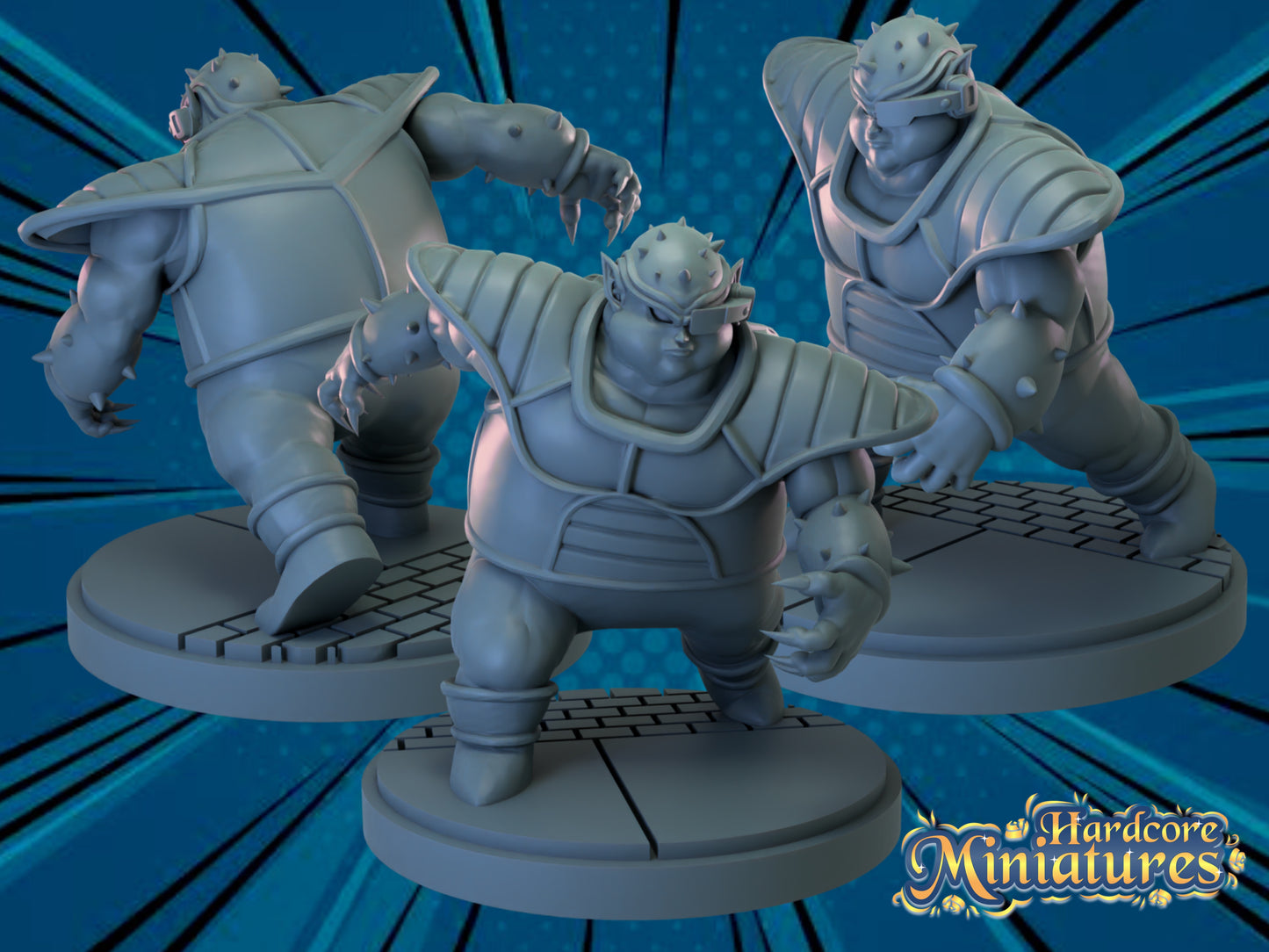 Hardcore Miniatures February 2023 Release: Dodoria, Drake, Elder Kai, Goku Yardrat, Hitoshi, Kaio, Mic, Ochaco, Pacifista, Rebecca, Shoto, Trafalgar, Tsuyu, Z, Zarbon