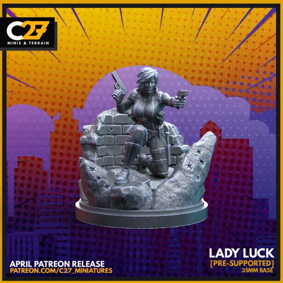 C27 Minis & Terrain April 2022 Release: Arcade, Domino, Electro, Guardian, Honey Badger and Jonathan, Hydra Goons, Kraven, Lady Bullseye, Multiple Man, Peter Parker Dance, Spider-Man 2099, The Thing