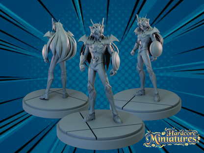 Hardcore Miniatures March 2023 Release: Aries Mū, Bonyu, Yuga Aoyama, Cygnus Hyoga, Dragon Shiryū, Gamma 1, Gamma 2, Gemini Saga, Camie Utsushimi, Mei Hatsume, North Kai, Real Steal, Red Riot, Sagittarius Aiolos, Saiyaman