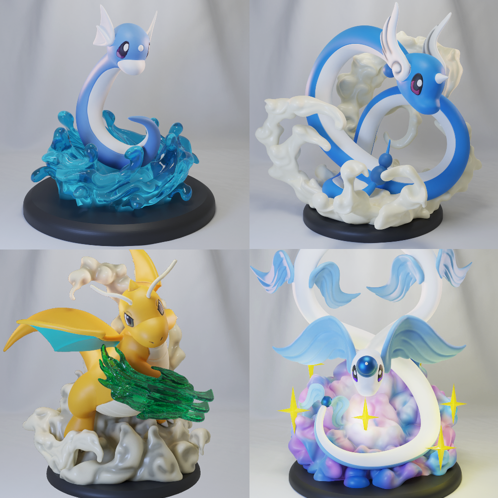 Dragonair | Dragoneraph | Dragonite | Dratini | Poke Crisis Miniatures