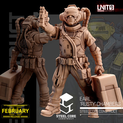 UNIT9 02.2025 – Steel Core Construct | Earl Rusty Chambers | Frank Buck Jennings | Hank Duke Watson | Leviathan 3000 | Randy Bones Carter | Spartan Cargo Drone | Tammy Tex Rogers