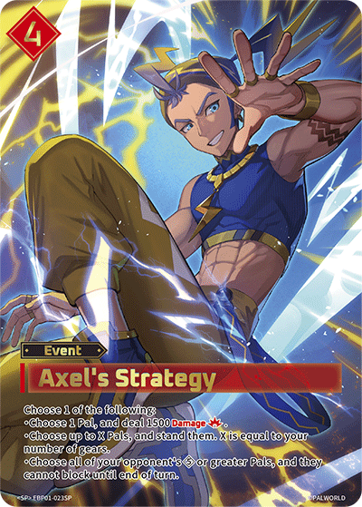 Axel's Strategy | Booster Pack "Dawn of Palpagos" | SP | Holofoil | #EBP01-023SP