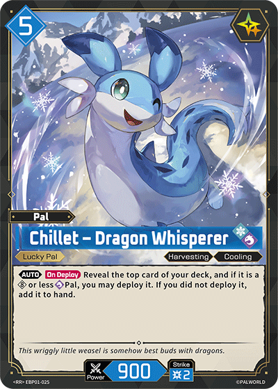 Chillet – Dragon Whisperer | Booster Pack "Dawn of Palpagos" | RR | Holofoil | #EBP01-025