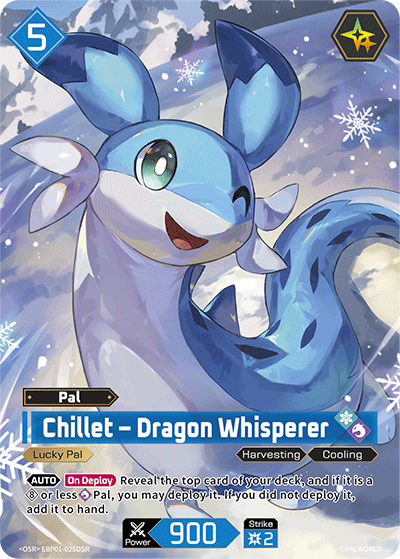 Chillet – Dragon Whisperer | Booster Pack "Dawn of Palpagos" | OSR | Holofoil | #EBP01-025OSR