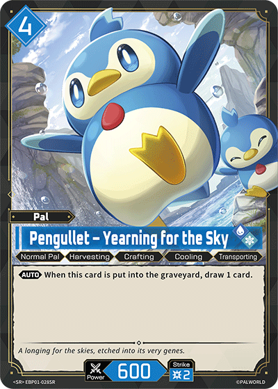 Pengullet – Yearning for the Sky | Booster Pack "Dawn of Palpagos" | SR | Holofoil | #EBP01-028SR