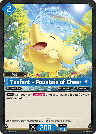 Teafant – Fountain of Cheer | Booster Pack "Dawn of Palpagos" | C | Normal | #EBP01-034