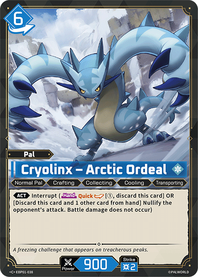 Cryolinx – Arctic Ordeal | Booster Pack "Dawn of Palpagos" | C | Normal | #EBP01-038