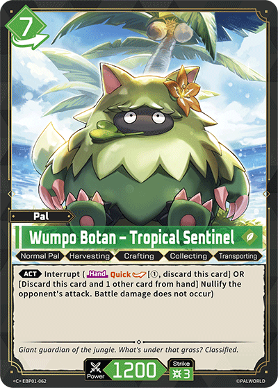 Wumpo Botan – Tropical Sentinel | Booster Pack "Dawn of Palpagos" | C | Normal | #EBP01-062