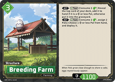 Breeding Farm | Booster Pack "Dawn of Palpagos" | SR | Holofoil | #EBP01-063SR