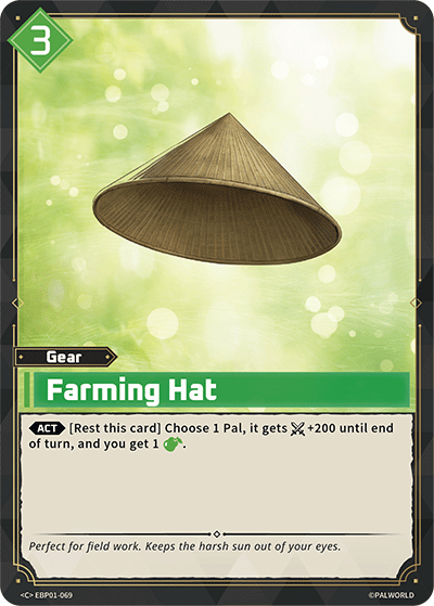 Farming Hat | Booster Pack "Dawn of Palpagos" | C | Normal | #EBP01-069
