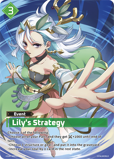 Lily's Strategy | Booster Pack "Dawn of Palpagos" | OSR | Holofoil | #EBP01-070OSR