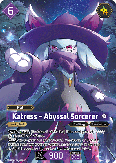 Katress – Abyssal Sorcerer | Booster Pack "Dawn of Palpagos" | OSR | Holofoil | #EBP01-075OSR