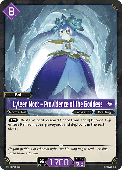 Lyleen Noct – Providence of the Goddess | Booster Pack "Dawn of Palpagos" | R | Holofoil | #EBP01-078