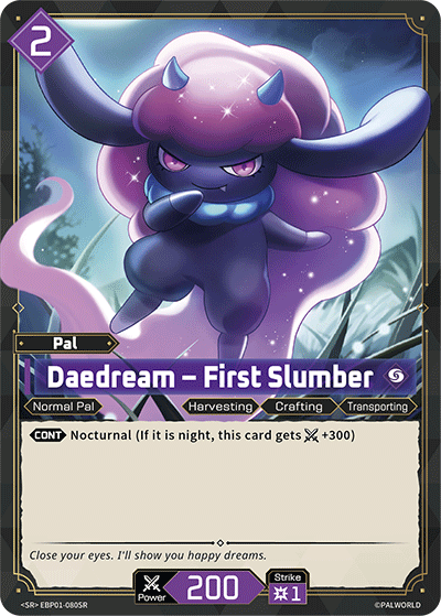 Daedream – First Slumber | Booster Pack "Dawn of Palpagos" | SR | Holofoil | #EBP01-080SR