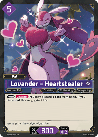 Lovander – Heartstealer | Booster Pack "Dawn of Palpagos" | SR | Holofoil | #EBP01-081SR