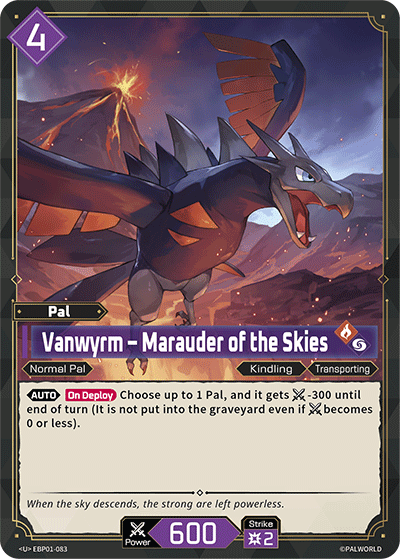 Vanwyrm – Marauder of the Skies | Booster Pack "Dawn of Palpagos" | U | Normal | #EBP01-083