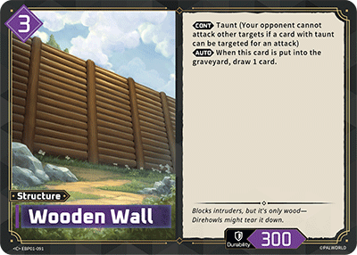 Wooden Wall | Booster Pack "Dawn of Palpagos" | C | Normal | #EBP01-091