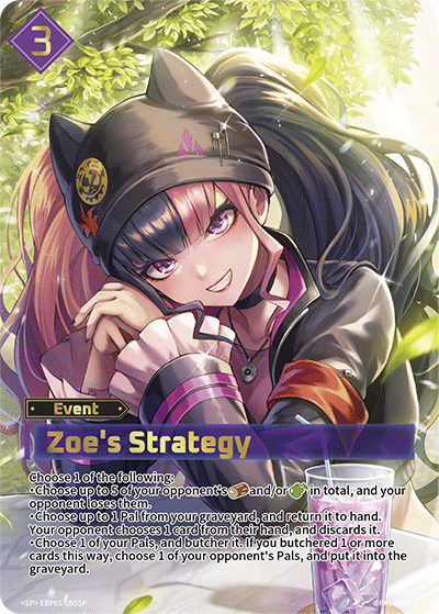 Zoe's Strategy | Booster Pack "Dawn of Palpagos" | SP | Holofoil | #EBP01-095SP