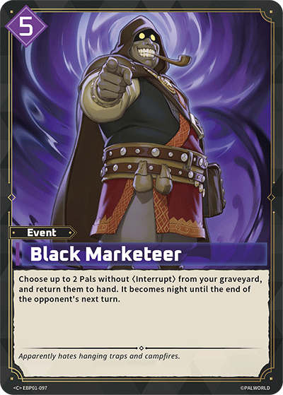 Black Marketeer | Booster Pack "Dawn of Palpagos" | C | Normal | #EBP01-097
