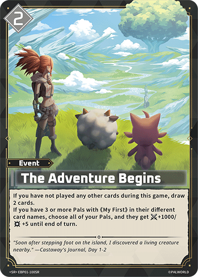 The Adventure Begins | Booster Pack "Dawn of Palpagos" | SR | Holofoil | #EBP01-100SR