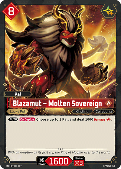 Blazamut – Molten Sovereign | Trial Deck "Dawn of Palpagos Red・Blue" | TD | Normal | #ETD01-007
