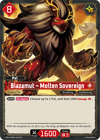 Blazamut – Molten Sovereign | Trial Deck "Dawn of Palpagos Red・Blue" | TSR | Normal | #ETD01-007TSR