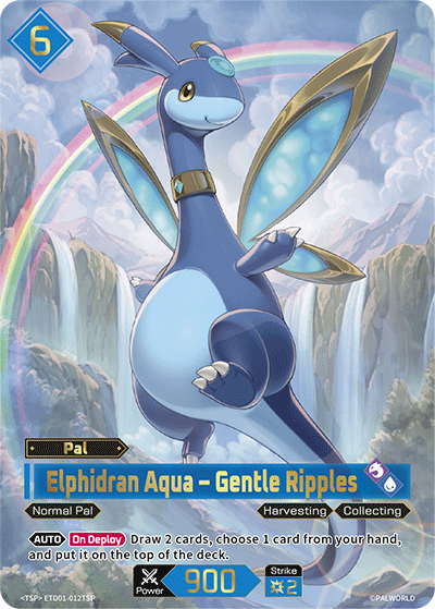 Elphidran Aqua – Gentle Ripples | Trial Deck "Dawn of Palpagos Red・Blue" | TSP | Holofoil | #ETD01-012TSP