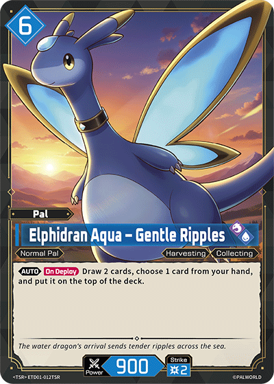 Elphidran Aqua – Gentle Ripples | Trial Deck "Dawn of Palpagos Red・Blue" | TSR | Normal | #ETD01-012TSR