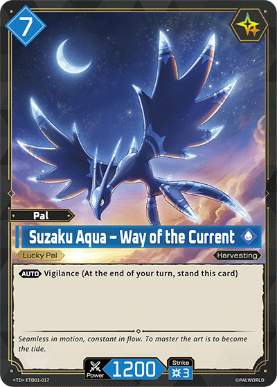 Suzaku Aqua – Way of the Current | Trial Deck "Dawn of Palpagos Red・Blue" | TD | Normal | #ETD01-017