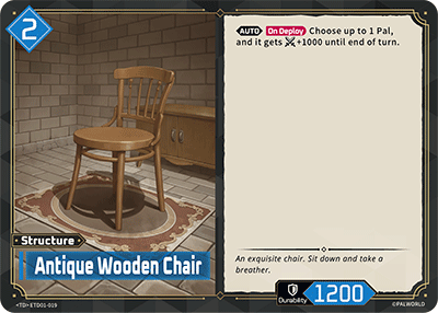 Antique Wooden Chair | Trial Deck "Dawn of Palpagos Red・Blue" | TD | Normal | #ETD01-019