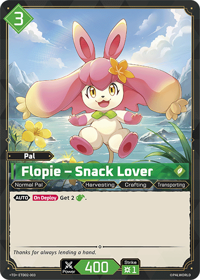 Flopie – Snack Lover | Trial Deck "Dawn of Palpagos Green・Purple" | TD | Normal | #ETD02-003