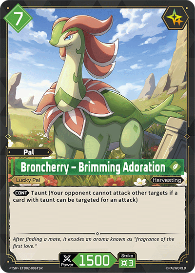 Broncherry – Brimming Adoration | Trial Deck "Dawn of Palpagos Green・Purple" | TSR | Normal | #ETD02-006TSR