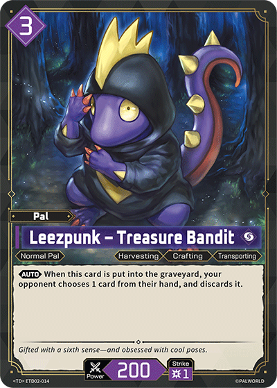 Leezpunk – Treasure Bandit | Trial Deck "Dawn of Palpagos Green・Purple" | TD | Normal | #ETD02-014