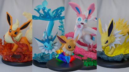 🧬 Poke Crisis Miniatures – Elemental Fox Evolution Collection