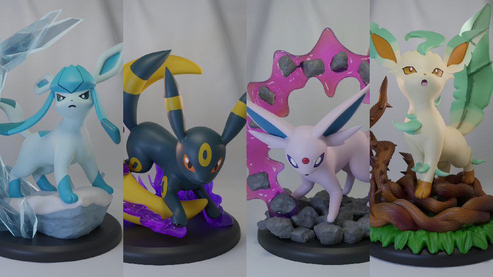 🧬 Poke Crisis Miniatures – Elemental Fox Evolution Collection
