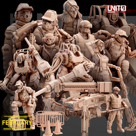 UNIT9 02.2025 – Steel Core Construct | Earl Rusty Chambers | Frank Buck Jennings | Hank Duke Watson | Leviathan 3000 | Randy Bones Carter | Spartan Cargo Drone | Tammy Tex Rogers